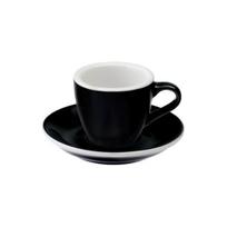 Puodelis su lėkštute Loveramics Egg Black Espresso, 80 ml