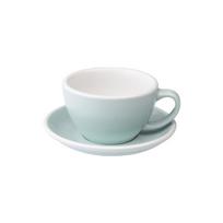 Puodelis su lėkštute Loveramics Egg River Blue Café Latte, 300 ml