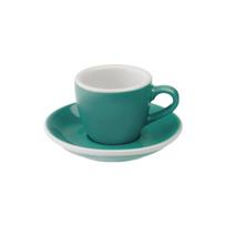 Puodelis su lėkštute Loveramics Egg Teal Espresso, 80 ml