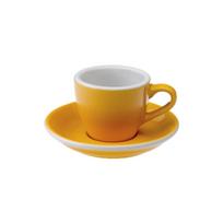Puodelis su lėkštute Loveramics Egg Yellow Espresso, 80 ml