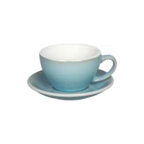 Puodelis su lėkštute Loveramics Egg Ice Blue, Café Latte, 300 ml