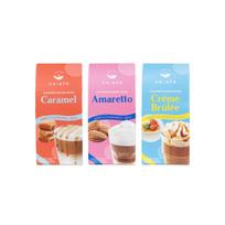 Maltos kavos rinkinys CHiATO Amaretto & Caramel & Crème Brûlée, 3 x 250 g