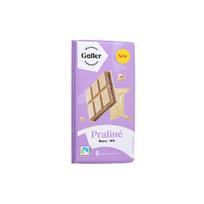 Baltojo šokolado plytelė Galler Blanc Praline su pralinė įdaru, 180 g