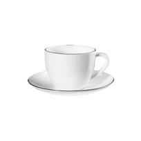 Cappuccino puodelis su lėkštute Asa Selection À Table Ligne Noire, 250 ml