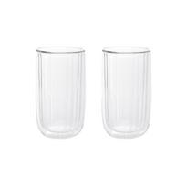 Dvigubo stiklo stiklinės Homla CEMBRA GROOVE, 2 x 350 ml