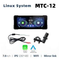 7.0'' IPS Belaidė Motociklo CarPlay Navigacija Android Auto Airplay Motociklo Belaidis Šalmo Ekranas DVR su Dvigubu Bluetooth