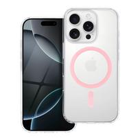 Drop Glue Colorful Ring Mag Cover compatible with MagSafe for IPHONE 16 PRO MAX in pink