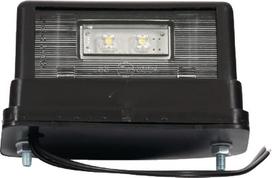 Numerio ženklo apšvietimas LED, stačiakampis, 12/24V, skaidrus, tvirtinamas varžtais, 109x55x61mm, Waś