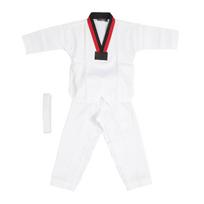 Vaikų Taekwondo uniforma su diržu Poliesterio ir medvilnės Kvėpuojanti Minkšta Vaikų sportinė Karate uniforma L