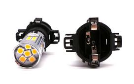 2 vnt. LED lemputė PY24W 12V CANBUS galinga oranžinė bekelės