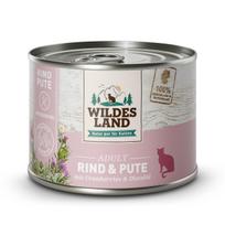 WILDES LAND Beef&Turkey konservuotas pašaras suaugusioms katėms su jautiena ir kalakutiena, 200 g