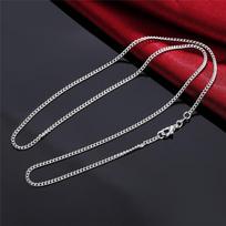 40-75cm  925 Sterling Silver Necklace 2MM String chain wedding for Women Men high quality Jewelrys Gifts 40cm 16inches
