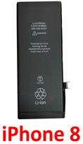 iPhone 8 baterija (OEM) 1821 mAh : Talpa - Padidintos talpos (+3€), Tarpinė  (klijai) - Pridėti (+3€)