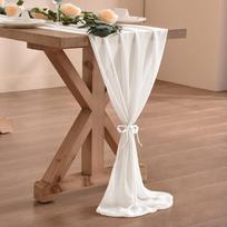 72cm x 305cm Chiffon Table Runner Easter Spring Boho Rustic Wedding Runner Sheer Bridal Shower Decorations bordinė