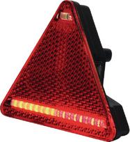 Galinis žibintas LH LED, trikampio formos, 12/24V, gintarinis/raudonas, tvirtinamas varžtais, 163x144mm, Waś