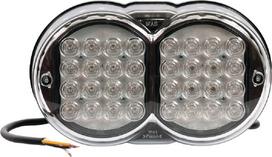 Galinis LED žibintas, stačiakampis, 12/24V, skaidrus, tvirtinamas varžtais, 208x121mm, Waś