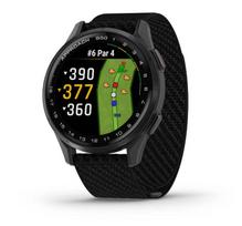 „Garmin Approach S50 Slate Aluminium Bezel“ su juodu ‚ComfortFit‘ nailoniniu dirželiu