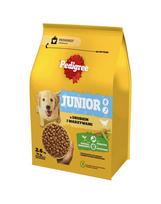 PEDIGREE Junior 2,6 kg su naminiais paukščiais ir daržovėmis dideliems ir vidutinio dydžio šunims auginti.