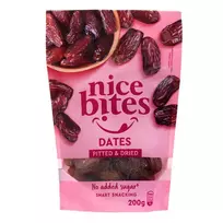 NICE BITES džiovintos datulės be kauliukų, 200 g