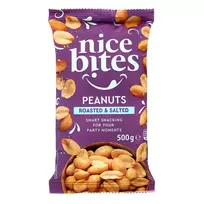 NICE BITES žemės riešutai, 500 g