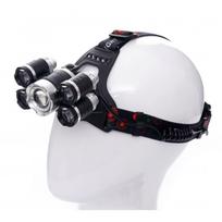 Prožektorius 1xT6LED+4xQ5LED ant galvos, įkraunamas, KD1248