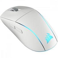 Corsair M75 baltos spalvos bevielė lengva žaidimų pelė su RGB apšvietimu