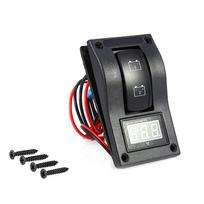 12V DC jūrinio laivo voltmetro LED dvigubo baterijos bandymo skydelio svirties jungiklis įjungtas IŠJUNGTAS įjungtas