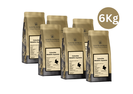 Kavos bankas Columbia Medelin Excelso kavos pupelės 6Kg