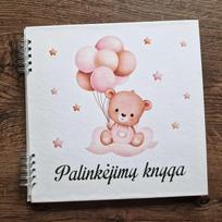 Palinkėjimų knyga „Meškiukas“ baltais lapais