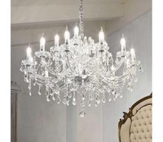 Ideal Lux - Krištolinis sietynas ant grandinės NAPOLEON 18xE14/40W/230V diametras 96 cm chromas