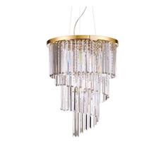 Ideal Lux - Krištolinis pakabinamas sietynas CARLTON 12xE14/40W/230V diametras 50 cm auksas
