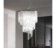 Ideal Lux - Krištolinis pakabinamas sietynas CARLTON 12xE14/40W/230V diametras 50 cm chromas