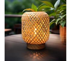 Solight WO3107 - LED Dekoratyvinė stalinė lempa BOHO LED/2xAAA rotangas