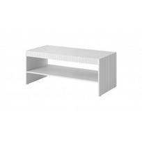 Cama MEBLE PAFOS suoliukas / stalas 120x60x50 cm, matinės baltos spalvos