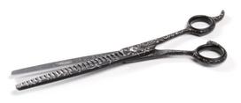 RECORD PROFESSIONAL BLACK SHARK-TEETH SCISSORS (20 TEETH) 19 CM | 8690 | 8011391521304