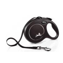 Flexi New Classic S (tape) 5 m, black - dog leash | 3792 | 4000498023228