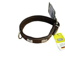 Hunter Collar Croque Art Bone 40 nickel Faux Leather Kroko brown/brown | 1387 | 4016739995773