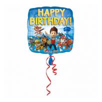 Folinis balionas "Šunyčiai patruliai" su užrašu "Happy Birthday" (43cm)
