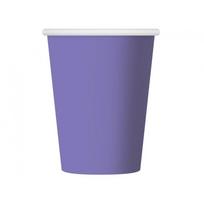 Puodeliai popieriniai vienspalviai, violetinės levandų (6vnt./250 ml)