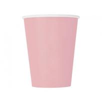 Puodeliai popieriniai, švelniai rožiniai (8 vnt./270 ml)