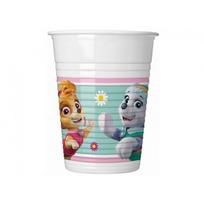 Puodeliai plastikiniai "Paw Patrol Skye and Everest" (8vnt/200ml)