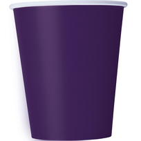 Puodeliai popieriniai vienspalviai, tamsiai violetiniai (8vnt./270 ml)