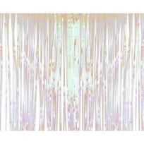 Girlianda - užuolaida lietutis, baltos halografinės spalvos (200x100 cm)