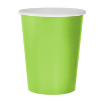 Puodeliai popieriniai vienspalviai, žali ( 14vnt./270 ml )