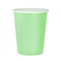 Puodeliai popieriniai vienspalviai, mėtiniai ( 14vnt./270 ml )