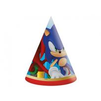 Gimtadienio kepuraitės su Ežiukas Sonikas "Sonic" (6vnt)