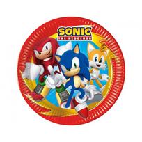 Lėkštutės popierinės su Ežiukas Sonikas "Sonic" (8vnt./23cm)
