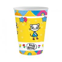 Puodeliai popieriniai su trim kačiukais "Kicia Kocia" (6vnt/250ml)