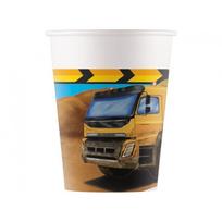 Puodeliai popieriniai statybos tema "Statyba" (8vnt/270ml)