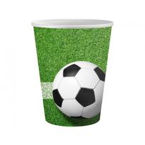 Puodeliai popieriniai su futbolo kamuoliu "Futbolas" (6vnt/250ml)
